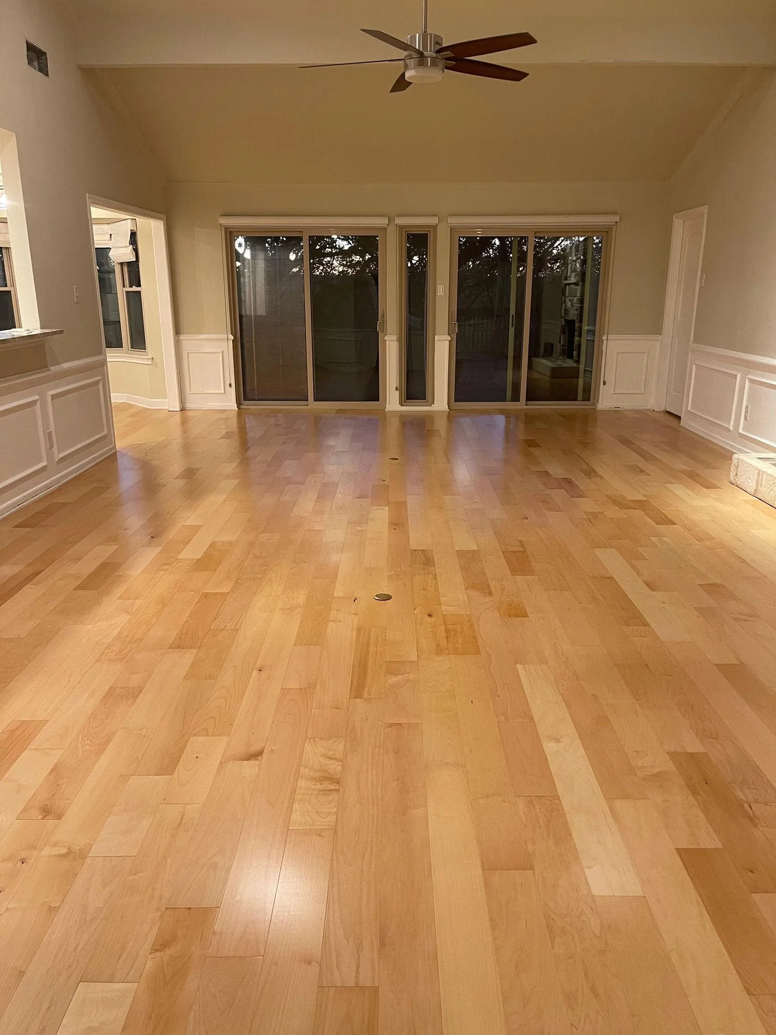 Finished hardwood floor by Gutierrez Hardwood Floors